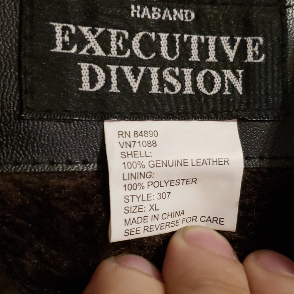 Haband leather coat size xl brown - Picture 5 of 8